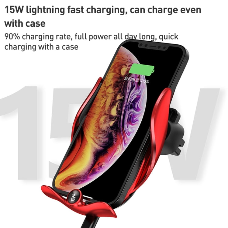 M2 Infrared lnduction Wireless Fast Charging Air Outlet Car Holder(Black) - Wireless Charger Holders by PMC TechLife | Online Shopping South Africa | PMC TechLife | Buy Now Pay Later Mobicred