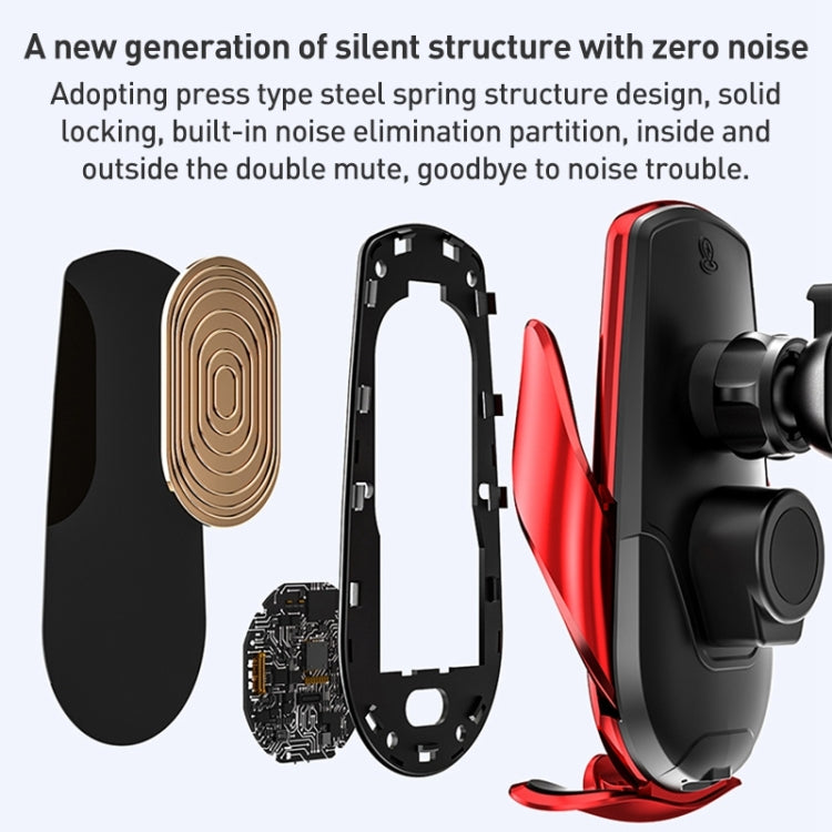 M3 Infrared lnduction Wireless Fast Charging Air Outlet Car Holder(Red) - free shipping - PMC TechLife - Order now!
