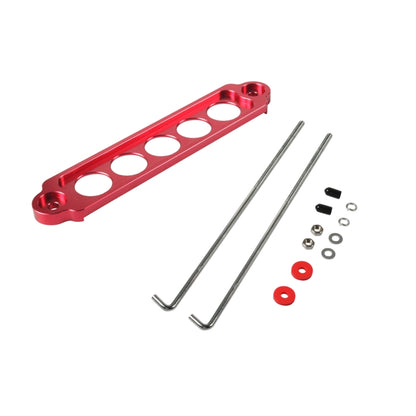 A8681-02 5-hole Car Aluminum Alloy Battery Mounting Bracket(Red) - Engine Fittings by PMC Jewellery | Online Shopping South Africa | PMC Jewellery | Buy Now Pay Later Mobicred