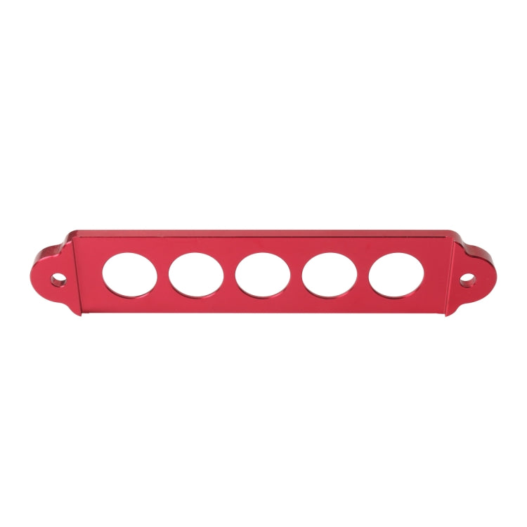 A8681-02 5-hole Car Aluminum Alloy Battery Mounting Bracket(Red) - Engine Fittings by PMC Jewellery | Online Shopping South Africa | PMC Jewellery | Buy Now Pay Later Mobicred