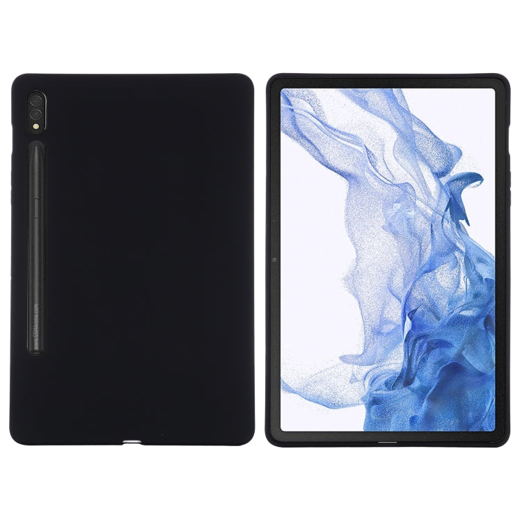 For Samsung Galaxy Tab S9 Ultra / S10 Ultra Pure Color Liquid Silicone Shockproof Tablet Case(Black) - Galaxy Tab S9 Ultra Cases by PMC Jewellery | Online Shopping South Africa | PMC Jewellery | Buy Now Pay Later Mobicred