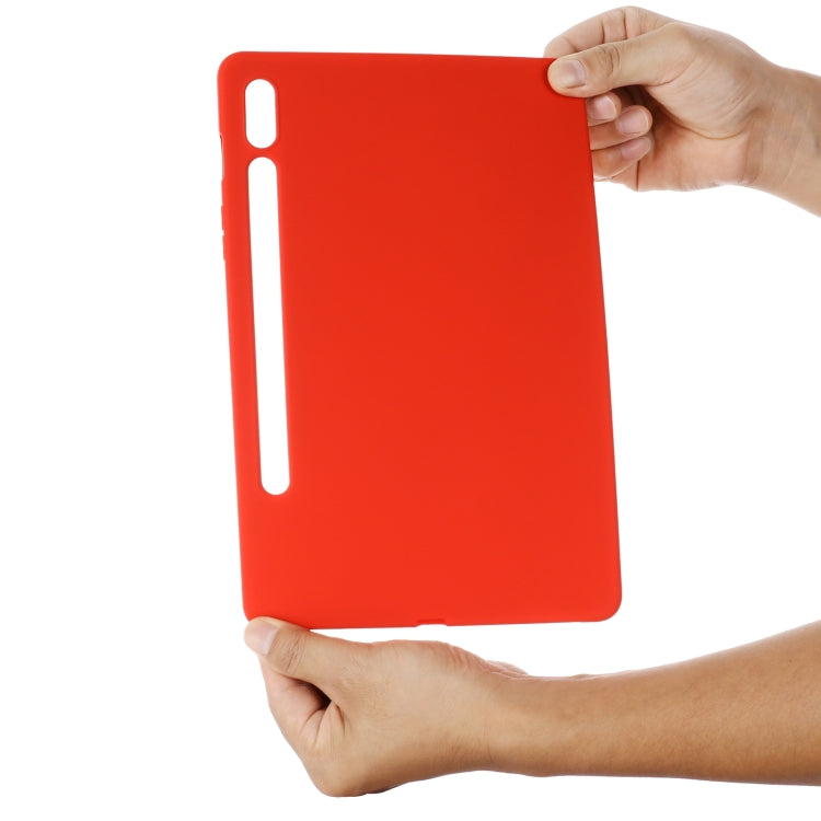 For Samsung Galaxy Tab S9 Ultra / S10 Ultra Pure Color Liquid Silicone Shockproof Tablet Case(Red) - Galaxy Tab S9 Ultra Cases by PMC Jewellery | Online Shopping South Africa | PMC Jewellery | Buy Now Pay Later Mobicred