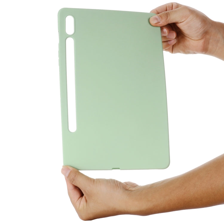 For Samsung Galaxy Tab S9 Ultra / S10 Ultra Pure Color Liquid Silicone Shockproof Tablet Case(Green) - Galaxy Tab S9 Ultra Cases by PMC Jewellery | Online Shopping South Africa | PMC Jewellery | Buy Now Pay Later Mobicred