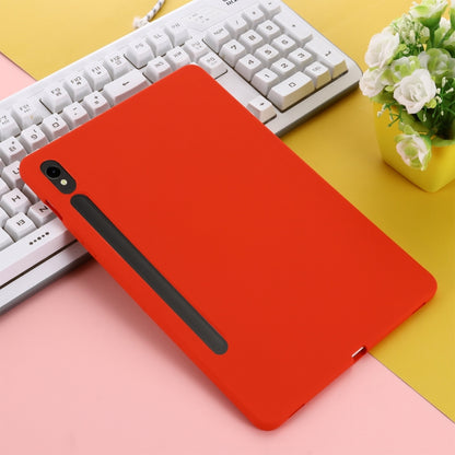 For Samsung Galaxy Tab S9 FE Pure Color Liquid Silicone Shockproof Tablet Case(Red) - Galaxy Tab S9 FE by PMC Jewellery | Online Shopping South Africa | PMC Jewellery | Buy Now Pay Later Mobicred