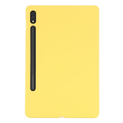 For Samsung Galaxy Tab S9 Pure Color Liquid Silicone Shockproof Tablet Case(Yellow) - Galaxy Tab S9 Cases by PMC Jewellery | Online Shopping South Africa | PMC Jewellery | Buy Now Pay Later Mobicred