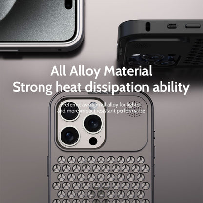 For iPhone 14 Pro Max R-JUST RJ58 Aromatherapy Metal Cooling Phone Case(Grey) - iPhone 14 Pro Max Cases by R-JUST | Online Shopping South Africa | PMC Jewellery