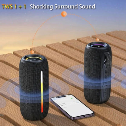 awei Y788 RGB Light Portable Outdoor Bluetooth Speaker(Black) - Desktop Speaker by awei | Online Shopping South Africa | PMC Jewellery | Buy Now Pay Later Mobicred