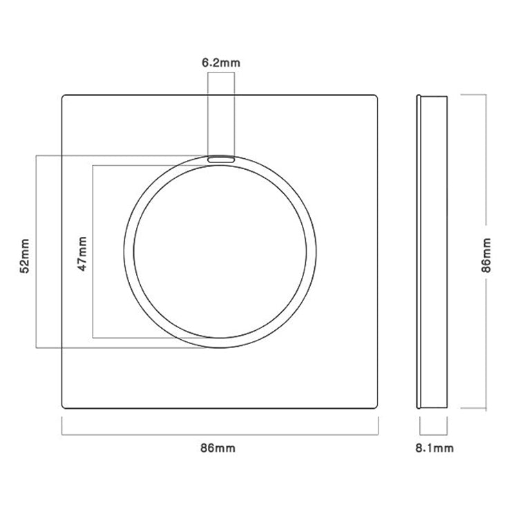 86mm Gray Aluminum Wire Drawing LED Switch Panel, Style:Two Open Dual Control -  by PMC Jewellery | Online Shopping South Africa | PMC Jewellery | Buy Now Pay Later Mobicred