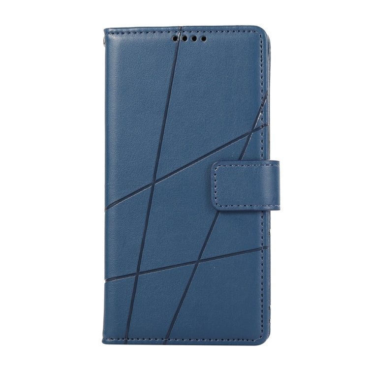 For Google Pixel 9 Pro PU Genuine Leather Texture Embossed Line Phone Case(Blue) - free shipping - PMC TechLife - Order now!