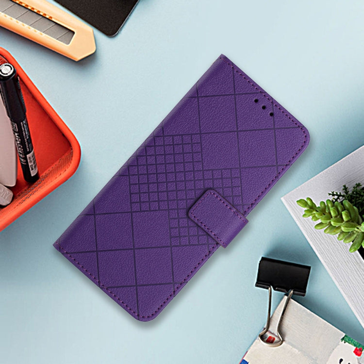For Google Pixel 9 Rhombic Grid Texture Leather Phone Case(Purple) - Google Cases by PMC TechLife | Online Shopping South Africa | PMC TechLife | Buy Now Pay Later Mobicred