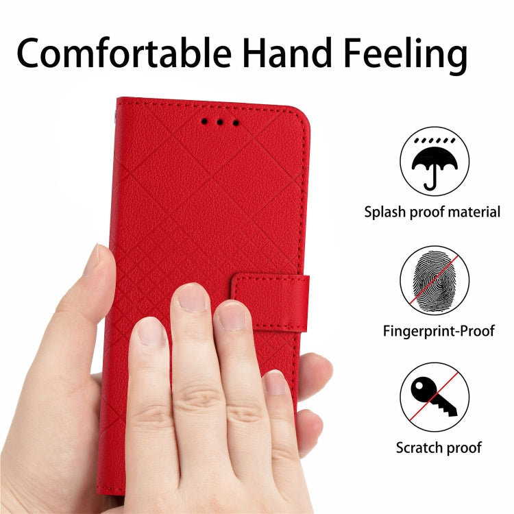 For Google Pixel 9 Rhombic Grid Texture Leather Phone Case(Red) - free shipping - PMC TechLife - Order now!