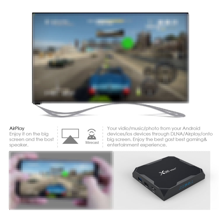 X96 max+ 4K Smart TV Box, Android 9.0, Amlogic S905X3 Quad-Core Cortex-A55,4GB+32GB, Support LAN, AV, 2.4G/5G WiFi, USBx2,TF Card, AU Plug - Amlogic S905 by PMC TechLife | Online Shopping South Africa | PMC TechLife | Buy Now Pay Later Mobicred