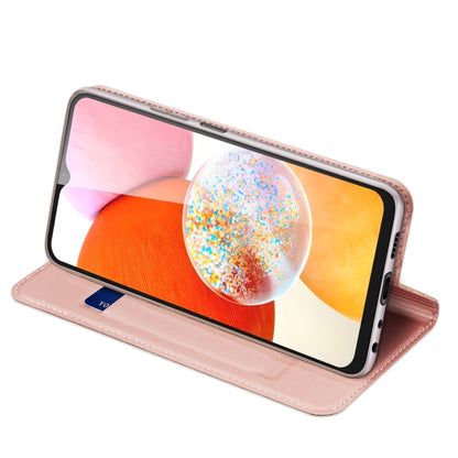 For Samsung Galaxy A15 5G / 4G DUX DUCIS Skin Pro Series Flip Leather Phone Case(Pink) - Galaxy Phone Cases by DUX DUCIS | Online Shopping South Africa | PMC Jewellery | Buy Now Pay Later Mobicred