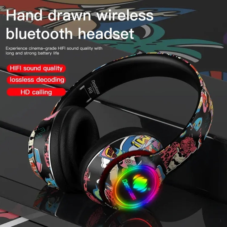 L750 3 in 1 RGB Graffiti Pattern Wireless Gaming Noise Reduction Headset(Black) - Headset & Headphone by PMC TechLife | Online Shopping South Africa | PMC TechLife | Buy Now Pay Later Mobicred