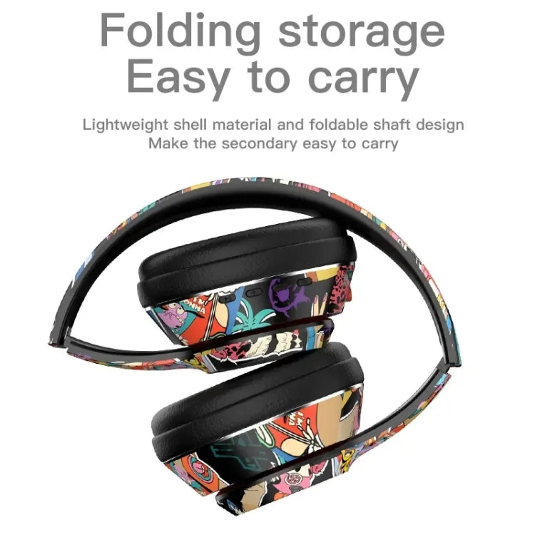 L750 3 in 1 RGB Graffiti Pattern Wireless Gaming Noise Reduction Headset(Black) - Headset & Headphone by PMC TechLife | Online Shopping South Africa | PMC TechLife | Buy Now Pay Later Mobicred