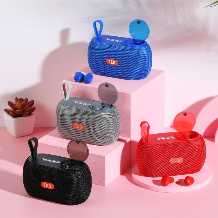 T&G TG810 2 in 1 Portable Outdoor Speaker + Mini Wireless Bluetooth Earphone(Blue) - free shipping - PMC Jewellery - Order now!