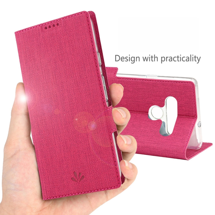 For LG Stylo 6 ViLi Side Button Magnetic Suction Type Shockproof TPU + PU Horizontal Flip Protective Case with Card Slot & Holder & Wallet(Rose Red) - LG by ViLi | Online Shopping South Africa | PMC Jewellery | Buy Now Pay Later Mobicred