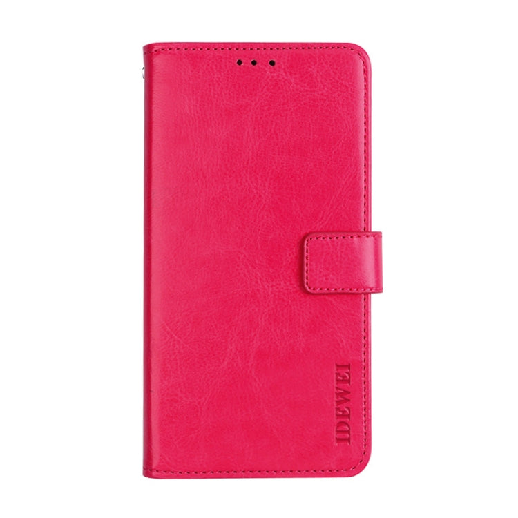 For DOOGEE X95 idewei Crazy Horse Texture Horizontal Flip Leather Case with Holder & Card Slots & Wallet(Rose Red) - More Brand by idewei | Online Shopping South Africa | PMC Jewellery | Buy Now Pay Later Mobicred