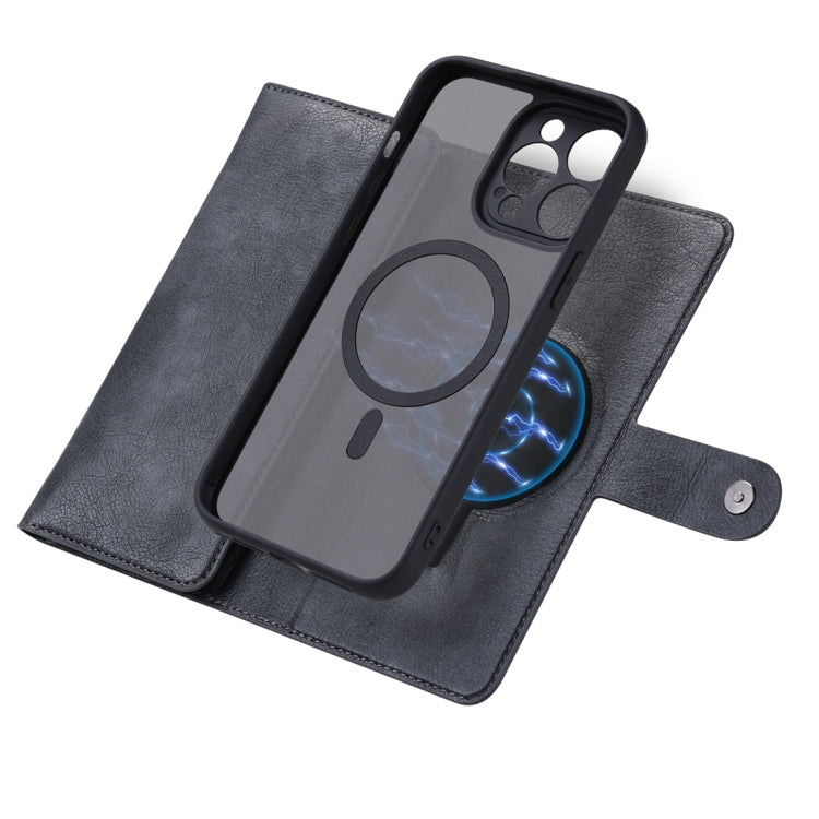 For iPhone 14 ViLi GV Series MagSafe Magnetic Zipper Leather Phone Case(Black) - free shipping - PMC Jewellery - Order now!