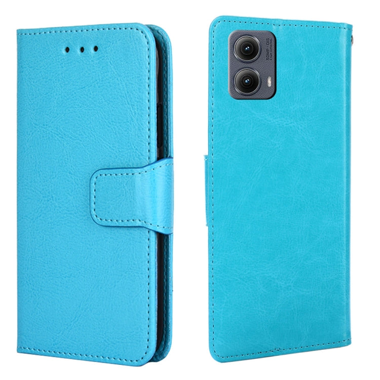 For Motorola Edge 5G 2024 Crystal Texture Leather Phone Case(Sky Blue) - Motorola Cases by PMC Jewellery | Online Shopping South Africa | PMC Jewellery | Buy Now Pay Later Mobicred