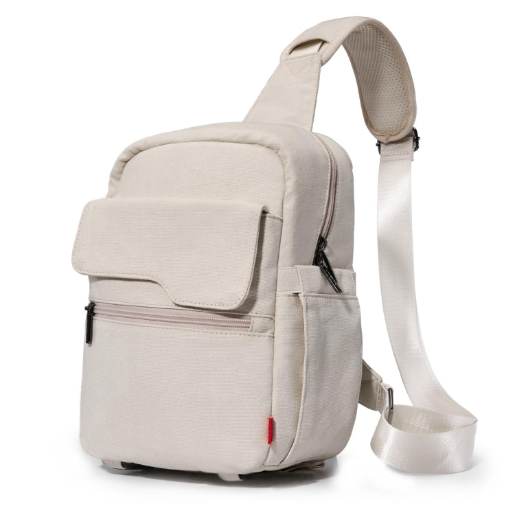 Cwatcun D93 Camera Bag Canvas Shoulder Bag, Size:21 x 14 x 30cm Beige - free shipping - PMC TechLife - Order now!