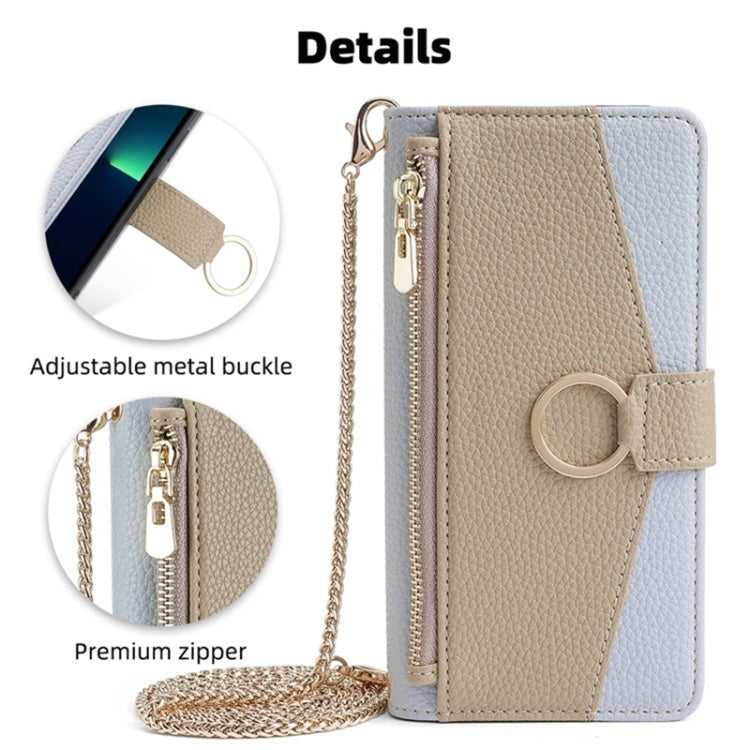For Tecno Camon 20 Premier 5G Crossbody Litchi Texture Leather Phone Case(Blue) - Tecno Cases by PMC TechLife | Online Shopping South Africa | PMC TechLife | Buy Now Pay Later Mobicred