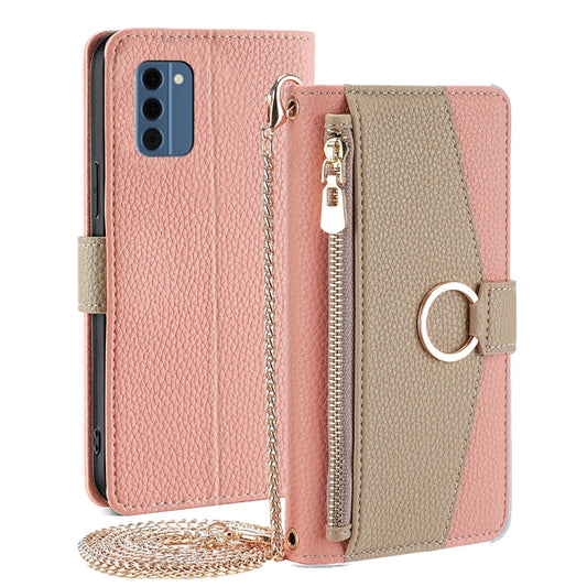 For Nokia C300 4G Crossbody Litchi Texture Leather Phone Case(Pink) - Nokia Cases by PMC Jewellery | Online Shopping South Africa | PMC Jewellery | Buy Now Pay Later Mobicred