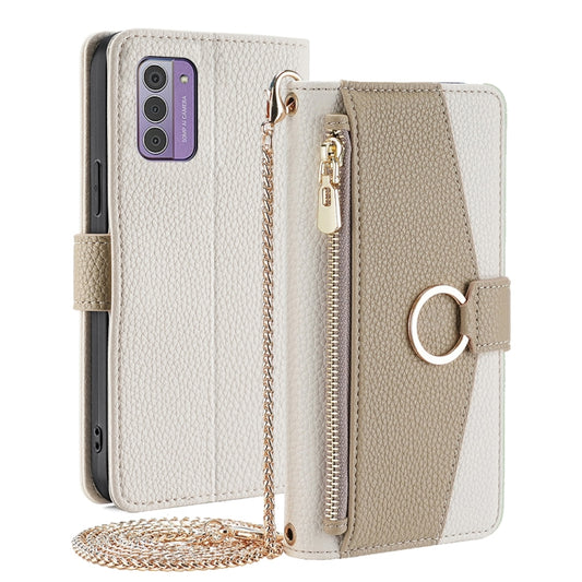 For Nokia G42 5G Crossbody Litchi Texture Leather Phone Case(White) - Nokia Cases by PMC Jewellery | Online Shopping South Africa | PMC Jewellery | Buy Now Pay Later Mobicred