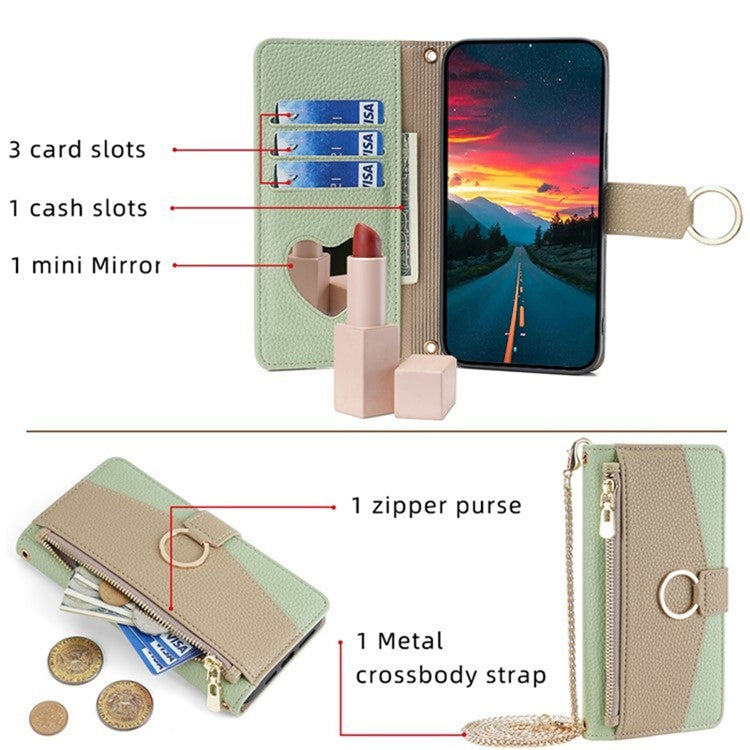 For Nokia C10 / C20 Crossbody Litchi Texture Leather Phone Case(Green) - Nokia Cases by PMC TechLife | Online Shopping South Africa | PMC TechLife | Buy Now Pay Later Mobicred