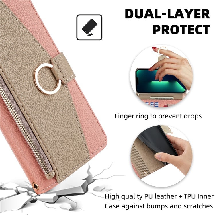 For Nokia C21 Crossbody Litchi Texture Leather Phone Case(Pink) - Nokia Cases by PMC TechLife | Online Shopping South Africa | PMC TechLife | Buy Now Pay Later Mobicred