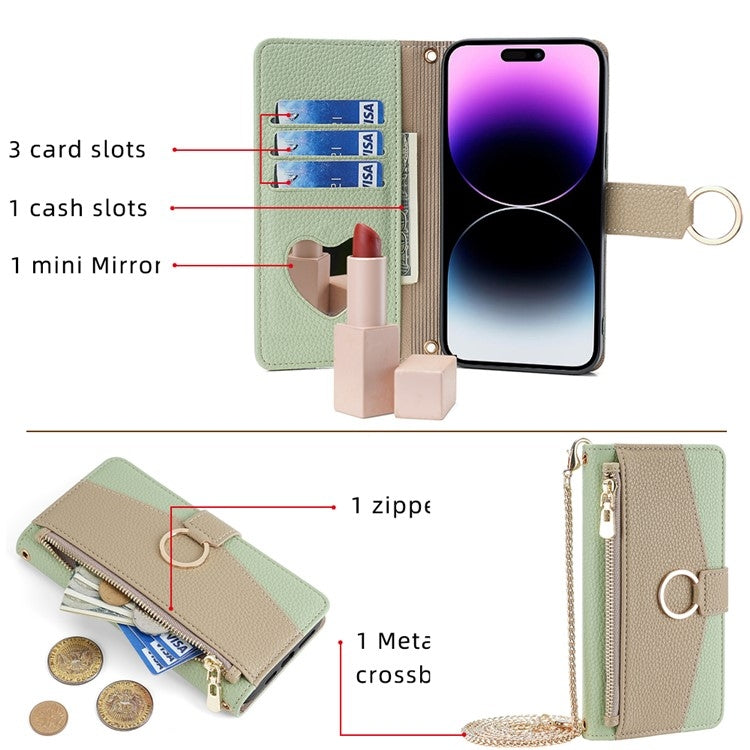 For Honor X6a 4G Crossbody Litchi Texture Leather Phone Case(Green) - Honor Cases by PMC TechLife | Online Shopping South Africa | PMC TechLife | Buy Now Pay Later Mobicred