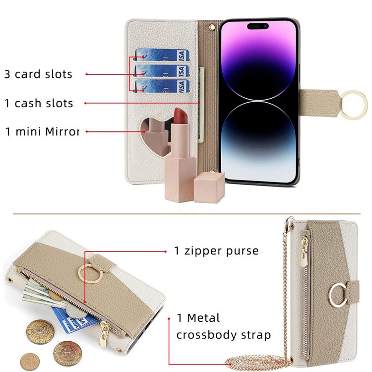 For Honor Magic6 5G Crossbody Litchi Texture Leather Phone Case(White) - Honor Cases by PMC TechLife | Online Shopping South Africa | PMC TechLife | Buy Now Pay Later Mobicred