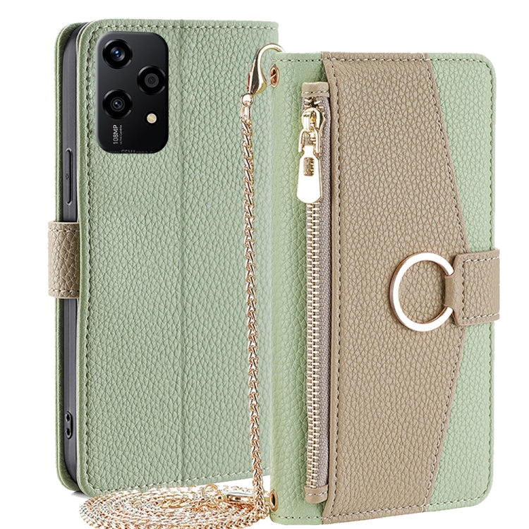 For Honor 200 Lite 5G Global Crossbody Litchi Texture Leather Phone Case(Green) - Honor Cases by PMC TechLife | Online Shopping South Africa | PMC TechLife | Buy Now Pay Later Mobicred