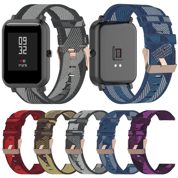20mm Universal Stripe Weave Nylon Watch Band(Blue) - free shipping - PMc TechLife - Order now!