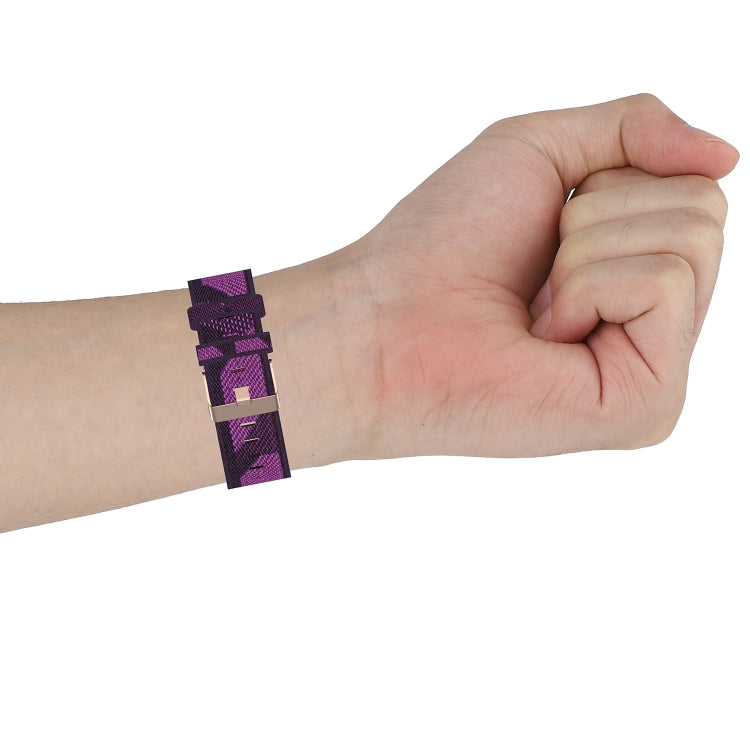 20mm Universal Stripe Weave Nylon Watch Band(Red) - 20mm Bands by PMc TechLife | Online Shopping South Africa | PMc TechLife | Buy Now Pay Later Mobicred