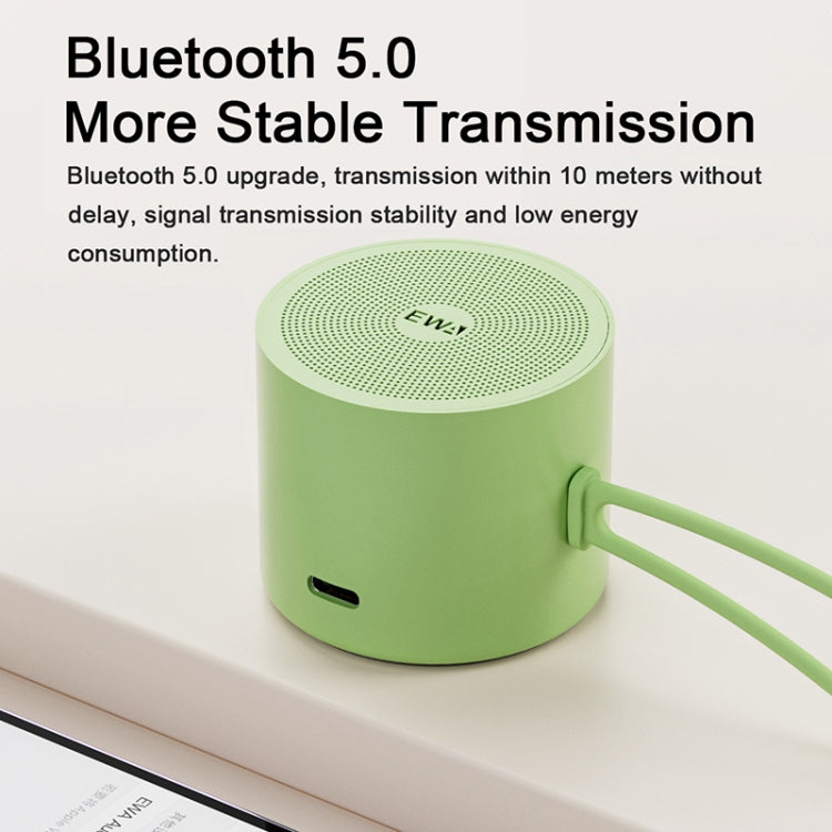 EWA A127 Outdoor IPX5 Waterproof Portable Mini TWS Wireless Bluetooth Speaker(Green) - Waterproof Speaker by EWA | Online Shopping South Africa | PMC Jewellery | Buy Now Pay Later Mobicred