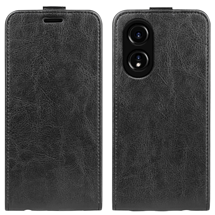 For OPPO A58 4G R64 Texture Single Vertical Flip Leather Phone Case(Black) - OPPO Cases by PMC TechLife | Online Shopping South Africa | PMC TechLife | Buy Now Pay Later Mobicred