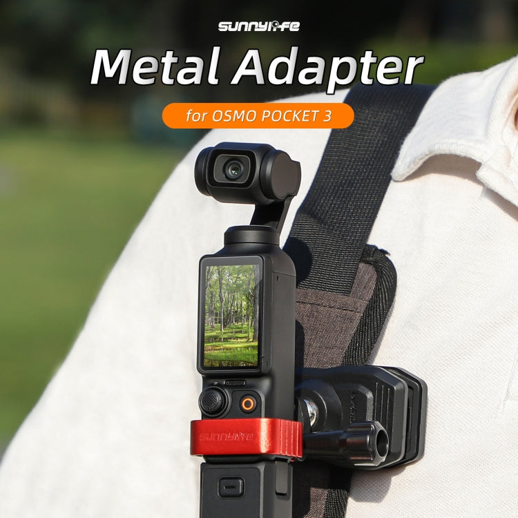 For DJI OSMO Pocket 3 Metal Expansion Bracket Adapter Frame Holder with Screw(Red) - Mount & Holder by Sunnylife | Online Shopping South Africa | PMC TechLife | Buy Now Pay Later Mobicred