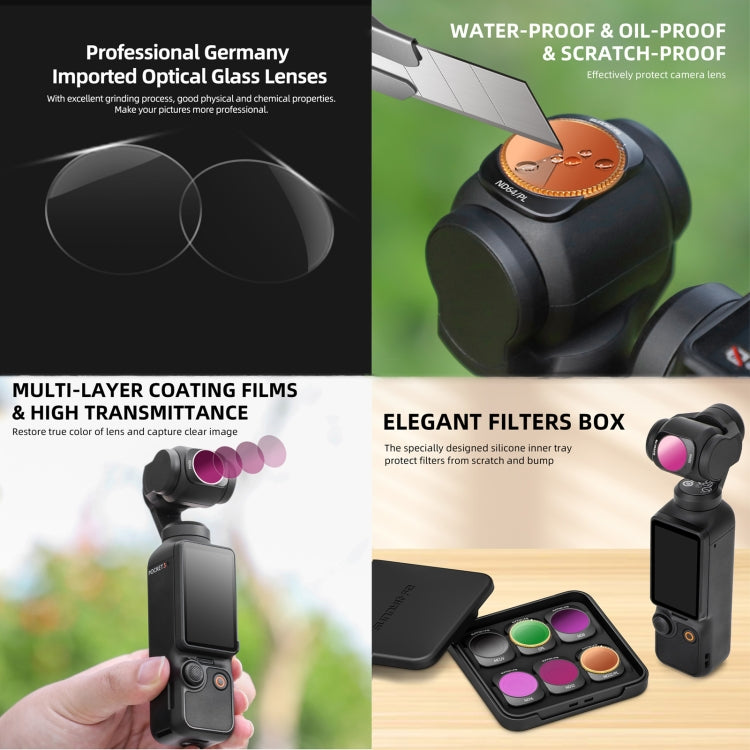 For DJI OSMO Pocket 3 Sunnylife Camera Lens Magnetic Metal Filter, Filter:4 in 1 MCUV CPL ND32/64 - Lens Accessories by Sunnylife | Online Shopping South Africa | PMC TechLife | Buy Now Pay Later Mobicred