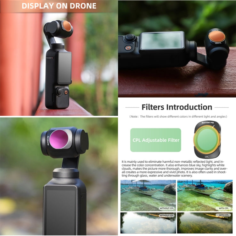For DJI OSMO Pocket 3 Sunnylife Camera Lens Filter, Filter:ND256 - Lens Accessories by Sunnylife | Online Shopping South Africa | PMC Jewellery | Buy Now Pay Later Mobicred