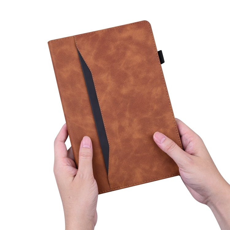 For Lenovo Tab K11 Plus / M11 Plus Business Shockproof Horizontal Flip Leather Tablet Case(Brown) - Lenovo by PMC TechLife | Online Shopping South Africa | PMC TechLife | Buy Now Pay Later Mobicred