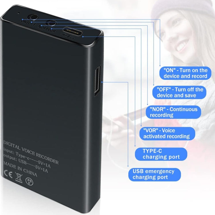 MZ006 Smart HD Noise Reduction Recorder, Capacity:32GB - Recording Pen by PMC TechLife | Online Shopping South Africa | PMC TechLife | Buy Now Pay Later Mobicred