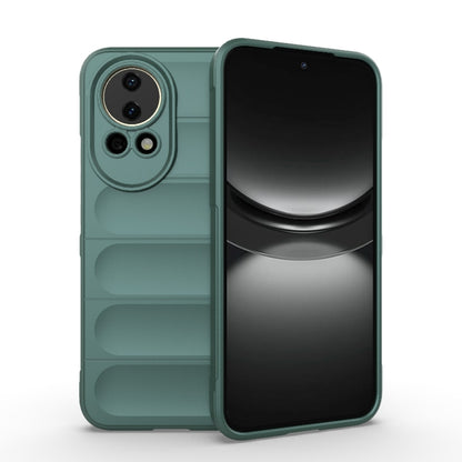 For Huawei nova 12 5G Magic Shield TPU + Flannel Phone Case(Dark Green) - Huawei Cases by PMC Jewellery | Online Shopping South Africa | PMC Jewellery | Buy Now Pay Later Mobicred