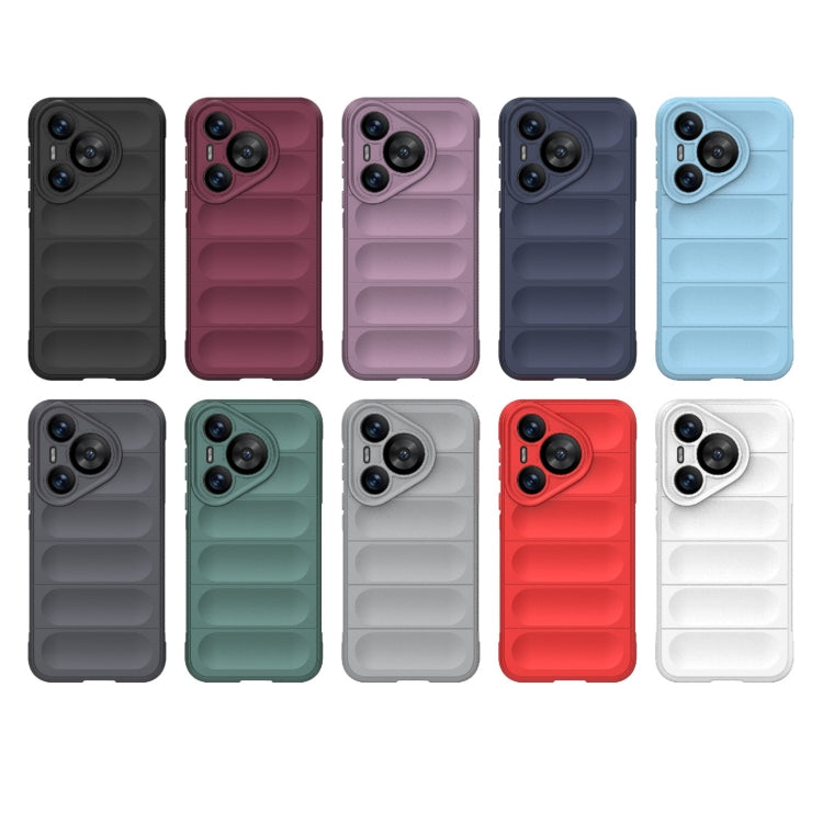For Huawei Pura 70 Magic Shield TPU + Flannel Phone Case(Black) - Huawei Cases by PMC TechLife | Online Shopping South Africa | PMC TechLife | Buy Now Pay Later Mobicred