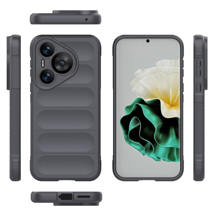 For Huawei Pura 70 Magic Shield TPU + Flannel Phone Case(Dark Grey) - Huawei Cases by PMC Jewellery | Online Shopping South Africa | PMC Jewellery | Buy Now Pay Later Mobicred