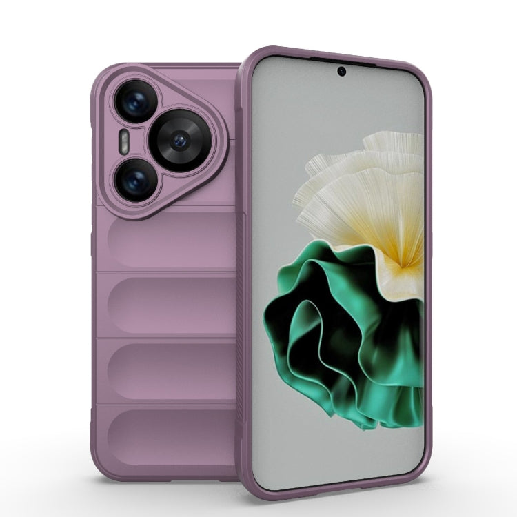 For Huawei Pura 70 Magic Shield TPU + Flannel Phone Case(Purple) - Huawei Cases by PMC Jewellery | Online Shopping South Africa | PMC Jewellery | Buy Now Pay Later Mobicred