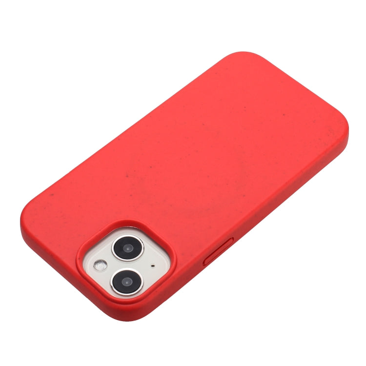 For iPhone 15 Plus Wheat MagSafe Magnetic Straw Material + TPU Phone Case(Red) - iPhone 15 Plus Cases by PMC TechLife | Online Shopping South Africa | PMC TechLife