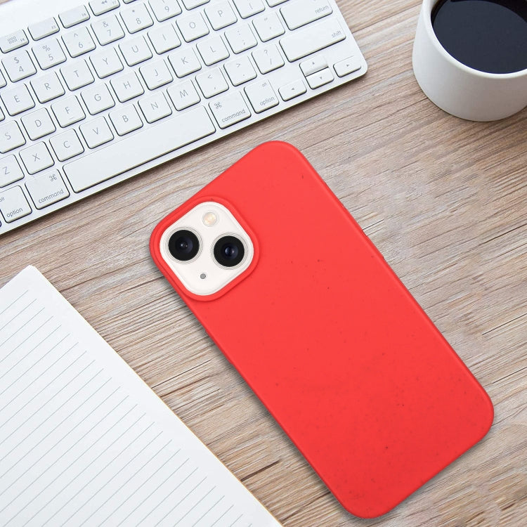 For iPhone 15 Plus Wheat MagSafe Magnetic Straw Material + TPU Phone Case(Red) - iPhone 15 Plus Cases by PMC TechLife | Online Shopping South Africa | PMC TechLife