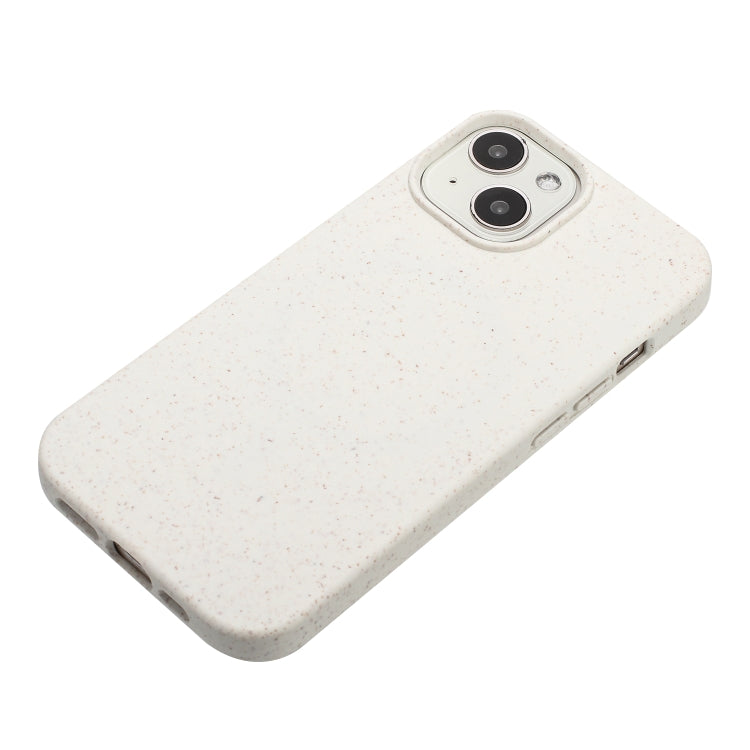 For iPhone 15 Wheat MagSafe Magnetic Straw Material + TPU Phone Case(White) - iPhone 15 Cases by PMC TechLife | Online Shopping South Africa | PMC TechLife