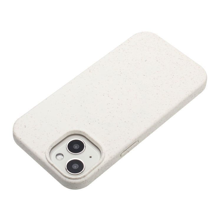 For iPhone 15 Wheat MagSafe Magnetic Straw Material + TPU Phone Case(White) - iPhone 15 Cases by PMC TechLife | Online Shopping South Africa | PMC TechLife